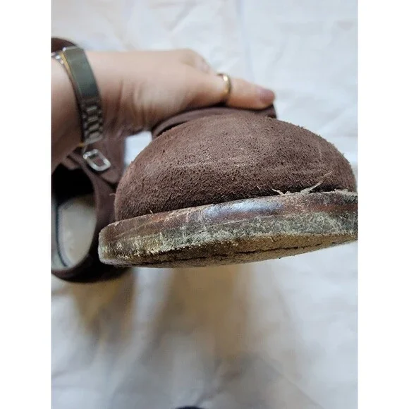 Aquatalia Men's Gavin Suede Monk-Strap‎ Loafer Color Brown Size 8.5M Italy